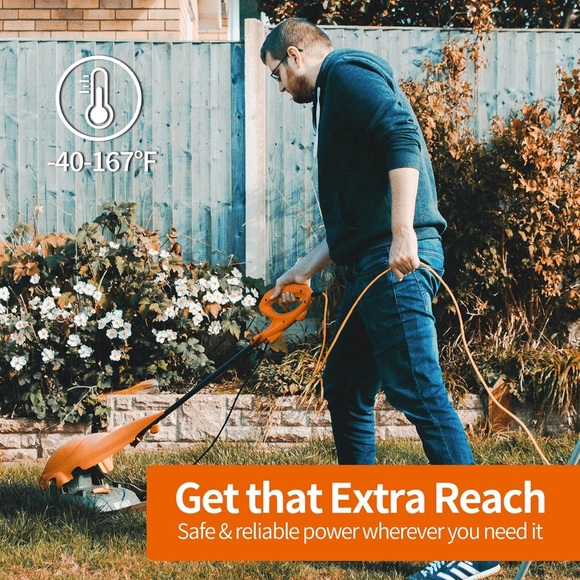 15ft 16AWG Outdoor Extension Cord, Indoor/Outdoor 15-Foot SJTW 16/3 Gauge Extens - Picture 7 of 8